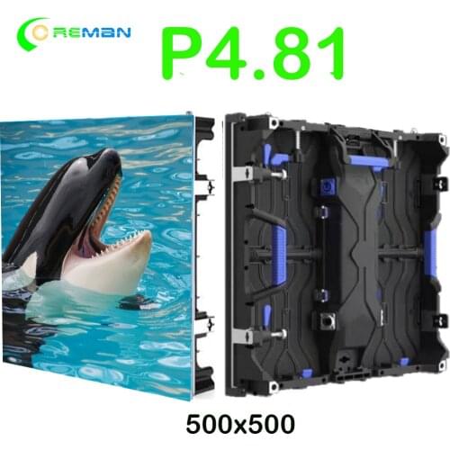 P4.81 outdoor led display screen full color led cabinet 500x500 waterproof IP65 aluminium led advertising