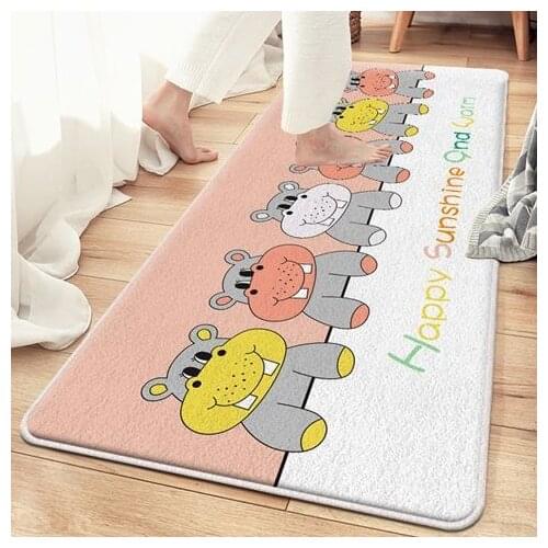 Bedside Carpet Short Wool Imitation Cashmere Bay Window Blanket Bathroom Absorbent Carpet Girl Bedroom Long Carpet Non-slip Mat