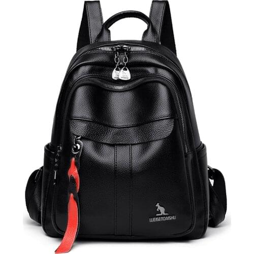 Luxury Backpacks Women Designer Sac A Dos Female Back Pack Large Teenager School Bagpack Vintage Ladies Leather Travel Backpack