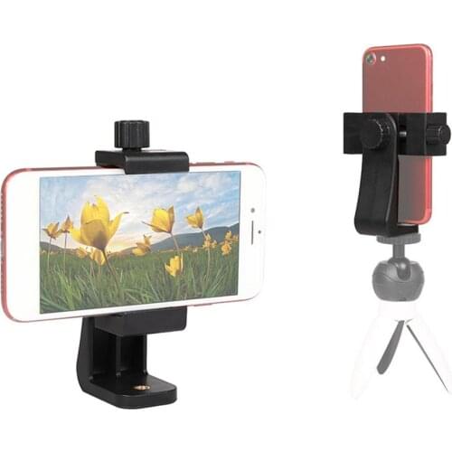 Phone Tripod Mount Adapter Clip Support Holder Stand Vertical&Horizontal Video Shooting for Andriod iPhone Smart Phones