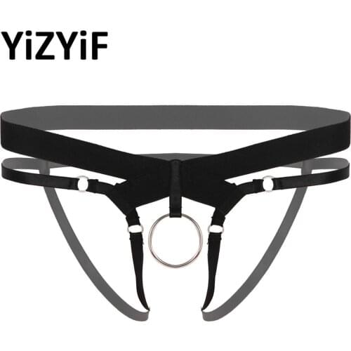 Man Sexy Panties Open Crotch G Strings Homme Sexy Cock Ring Gay Sex Underwear Bandage Men Briefs Sexy T back Micro Thongs