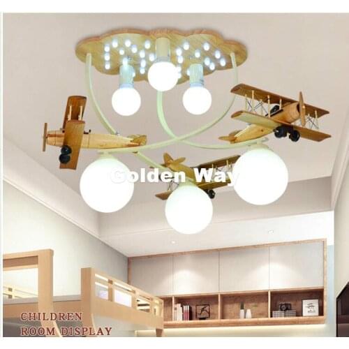 Free shipping Childrens Room Ceiling Lamp Boy Girl Bedroom Lamp Room Lighting E27 LED Cartoon Lamp Remote Controller Included