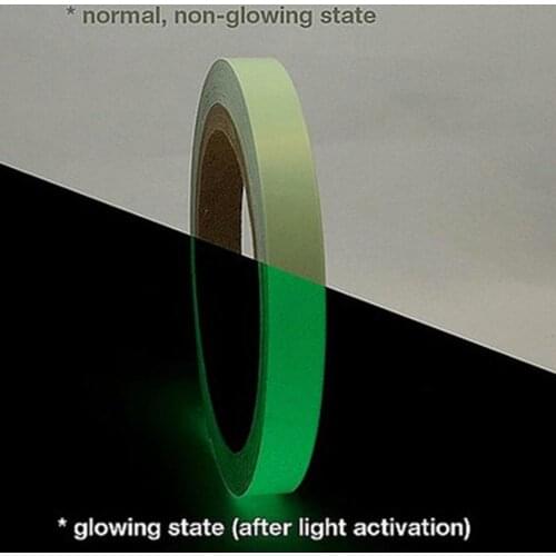 Luminous tape 1cm self-adhesive tape night vision glowing Warning safety tape home decoration 1M/3M/10M