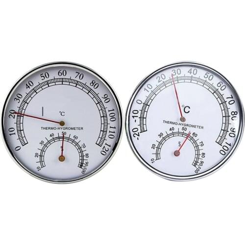 2-In-1 Sauna Thermometer Metal Housing Exquisite Dial Temperature Humidity Measurement For Houses Sauna Thermometer Hygrometer