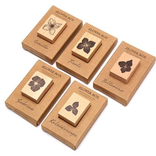 Vintage Plant Flowers Wooden Stamp DIY Decorator Scrapbook Wedding Postcards Rubber Stamps Diary Journalling Cards Stationery