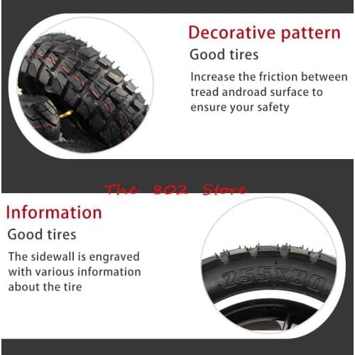 255x80 10x3 10 inch TUOVT Outer Tyre for Speedual Grace 10 Zero 10X Kugoo M4 Pro Tire Off-Road Outside Tire