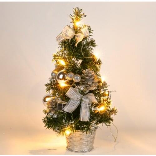 Mini Christmas Trees Colorful LED Fiber Optic Nightlights Decoration Light Lamp