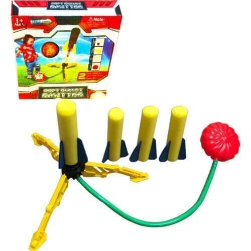Fun Air Pump Jump Stomps Foam Rocket Launcher Toy Step To Launcher Jump Rocket Outdoor Sports Game Toy For Children