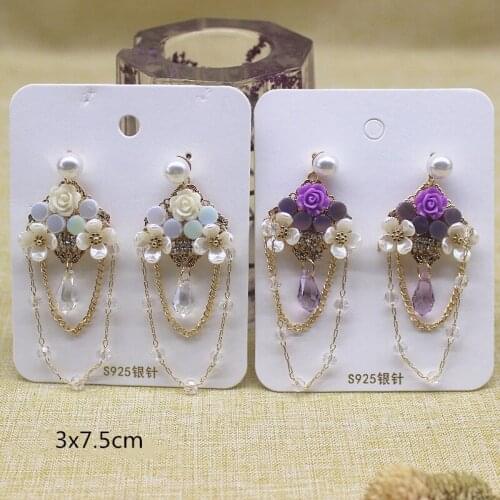 Zerong Ejewelry crystal Earrings for Women Accessories purple flower dangling earring rhinestone jewelry earring