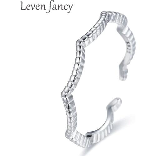 925 Sterling Silver Wave Ring Exclusive Design Adjustable End Tiny Band Beach Ocean Ring Fine Jewelry Gifts for Girls Women