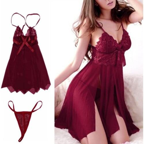 1set new Sexy Women Lace Babydoll Lingerie Nightdress Sleepwear Nightwear Pajama sexy costumes underwear,sex products