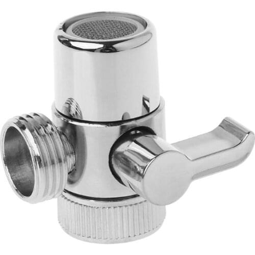 1PC Brass 3-way Diverter Valve Faucet Connector Adapter Three Head Function Switch