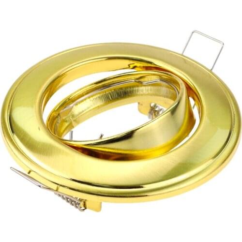 10pcs/lot Round Recessed Aluminum Led Ceiling Lights Adjustable Frame Fittings 90mm GU10 MR16 Bulb Fixture Downlight Holder