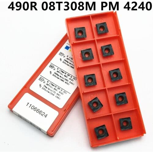 490R 08T308M PM4225 carbide insert lathe tool machining lathe milling cutter 490R 08T308 PM 4240 machining steel parts