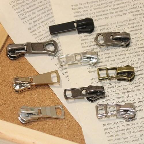 8# Wholesale 10pcs mix Zipper Sliders Metal Zipper Pulls zipper Head For Handbag/ Backpack/Clothing/Sewing Tailor Tools