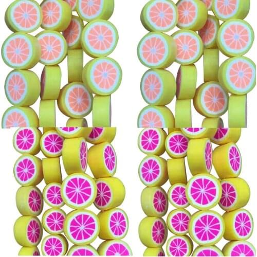 Free Shipping Fashion Jewelry 8~10mm Polymer Clay Round Loose Beads 15" WFH841