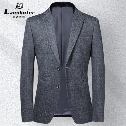 Elegant Blazer Men High Quality Two Buttons Slim Fit Suit Jacket Men Terno Masculino Blazers Formal Working Blazer Dress FS-194