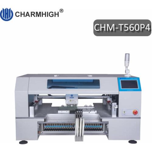 Discount! 4 Heads 60 Feeders Benchtop CHM-T560P4 Advanced SMD pick and place machine chmt560p4, Yamaha feeder