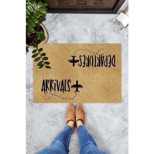 Arrivals Departures Decorative Door Mat