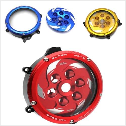 Red Clutch Cover For 2000-2021 Suzuki DRZ400 DRZ400E DRZ400S DRZ400SM Aftermarket Free Shipping Motorcycle Parts Engine Clear