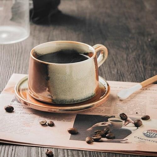 Creative Porcelain Coffee Cup Set Japanese Coffee Tea Cup Set European High Quality Ceramic Tazas De Cafe Cup and Saucer AB50BZ