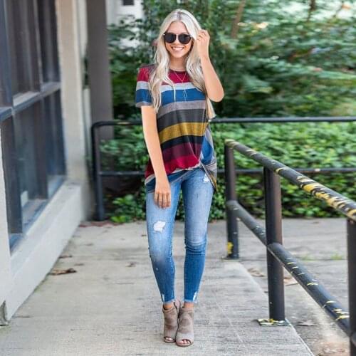 Summer T Shirt Women Solid Color O- Neck Kink Top Short Sleeve T-Shirt cotton Plus Size Casual Female T-shirts Cropped Female