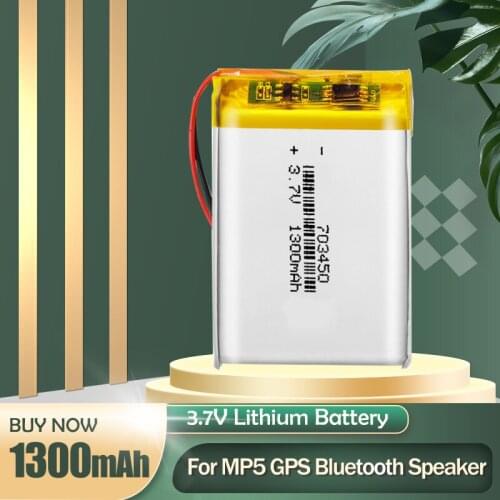 703450 3.7V Lithium Polymer LiPo Li-ion Rechargable Battery For MP3 MP4 MP5 GPS DVD LED Voice Recorder Bluetooth Headset Speaker