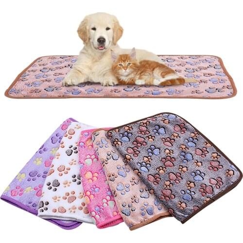 Pet Dog Bed Blanket Pet Cats Cover Blanket Pet Blanket Soft Cute Print Pet Fleece Blankets Sleep Mat Pad For Dogs And Cats L3
