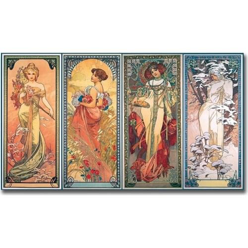 Posters and Prints Classic Artist Alphonse Mucha Poster Wall Art Picture Canvas Painting for Living Room Home Decor