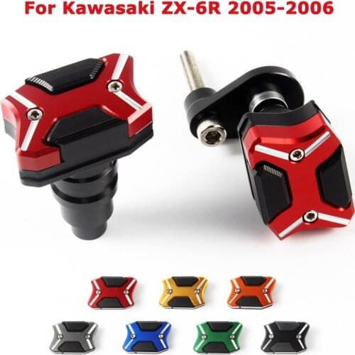 Frame Slider Crash Pad Cover Protector Aluminum for Kawasaki ZX-6R 2005-2006