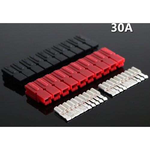 10/50/100/500/1000pcs 30A 45A 600V PP30 power connector plug red black PowerBank contacts ForCar solar caravan boat forklift