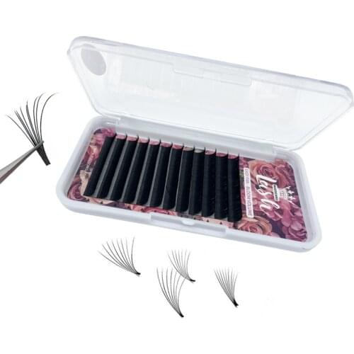 MASSCAKU Easy Fan Volume Lashes Auto Bloom Individual Eyelash Extension Faux Mink Eyelashes Thick NaturalLash Extension Makeup