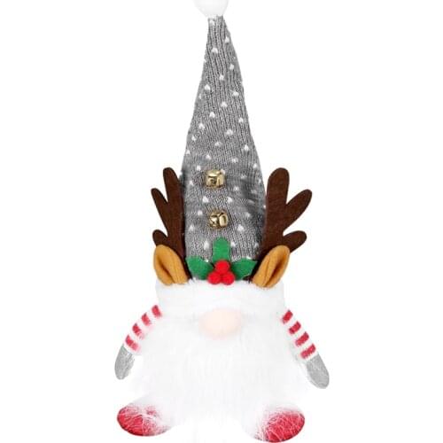 Christmas Gnome Lights, Handmade Lighted Nordic Figurine Plush Elf Toy Christmas Decorations Holiday