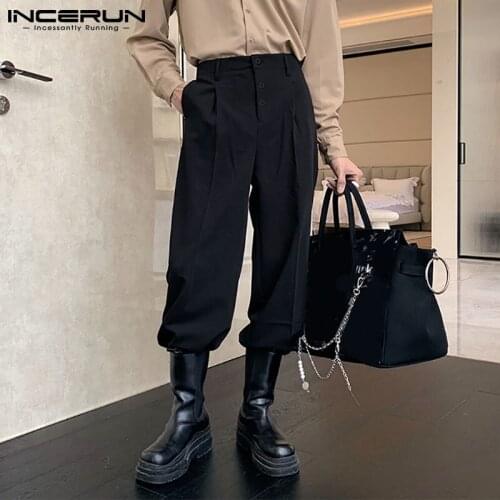 Stylish Casual Streetwear Pants Korea Style Fashionable New Mens Loose Retro Drape Suit Pantalones Wide Leg Pant Trousers S-5XL