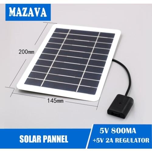 5V 800mA 4W Solar Cell Charger Mobile Phone Battery USB Powerbank Waterproof Solar Panel Charge Power Bank for Phone