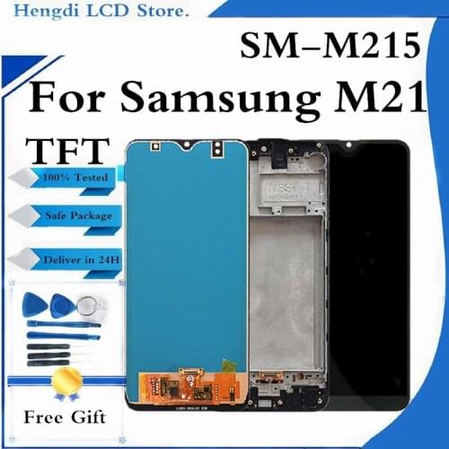 LCD For SAMSUANG Galaxy M21 LCD Display Touch Screen Digitizer Assembly For Samsung Galaxy M21 M215 M215F LCD With Frame Replace
