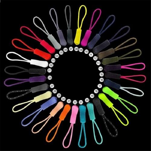 20pcs Zipper Pull Puller End Fit Rope Tag Replacement Clip Broken Buckle Fixer Zip Cord Tab Travel Bag Suitcase Tent Backpack