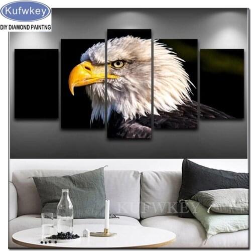2019 New Style USA popular diamond embroidery Full 5D Diamond Painting Full Square/Round Bald Eagle Animal rhinestones picture