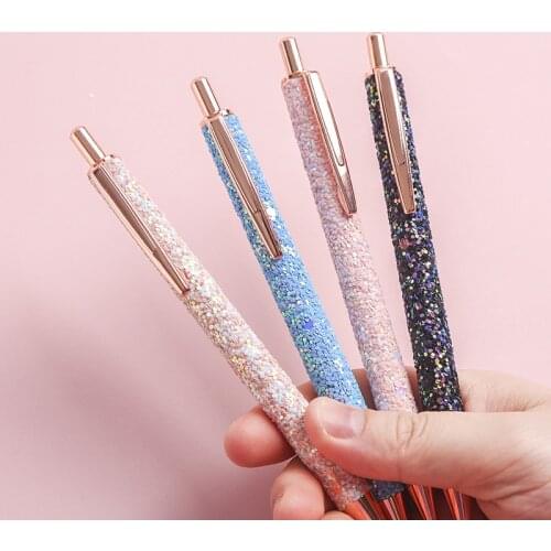 40pcs Kawaii Mermaid Ballpoint Pen Fashion Girl Glitter Sequin Pens for School Office Supplies Christmas Gift Cute Office Gift