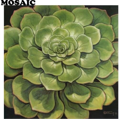 DIY Diamond Embroidery,Diamond Painting Green Plant cactus Diamond Mosaic Embroidery,With Home Decoration