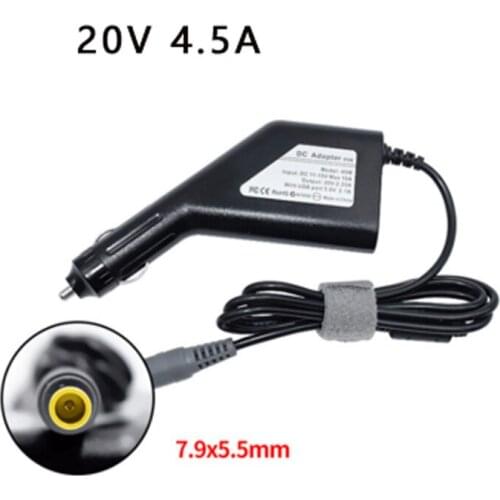 20V 4.5A 7.9*5.5mm Laptop Adapter Car Charger For Lenovo Thikpad X60 X61S R61i T410 T420 Laptop USB Mobile Phone Charger