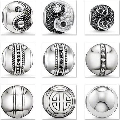 Lifeline Fast Lane Yin-yang Long Life Karma DIY Bead Fit Bracelet Necklace, Fashion Thomas Style Beads Ts Jewelry for Women Men