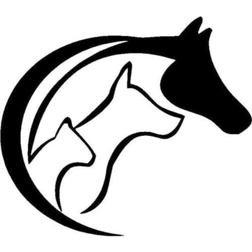 12.7*11CM Animal Lovers Love Car Window Decorative Decals Car Styling Animal Combination Cover Scratch Stickers C4-0227