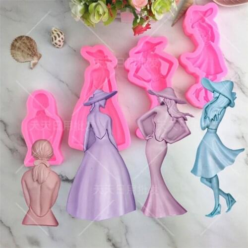 Back View Shaped Silicone Model Silicone Molds Fondant Tools Chocolate Moulds Cake Decorating Supplies Resin Clay Mold