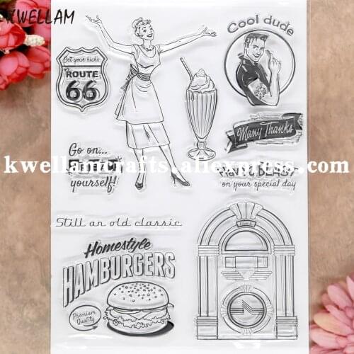 Homestyle HAMBURGERS Cool dude Have a Blast special day Scrapbook photo cards rubber stamp clear stamp transparent stamp 9081518