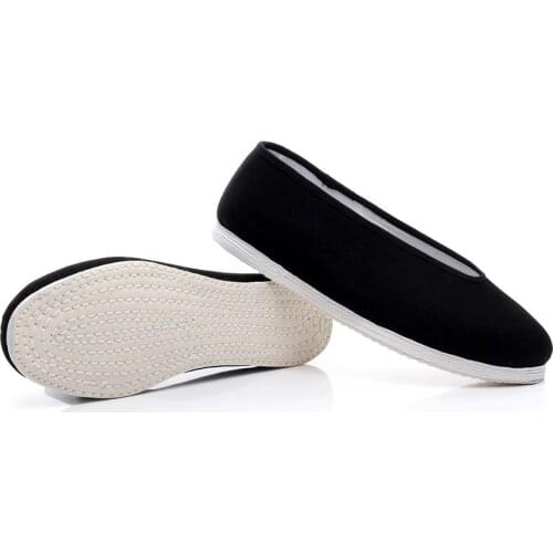 Black UNISEX handmade Classic old Beijing cloth cotton tai chi wushu sneakers shaolin monks shoes kung fu Martial arts shoes