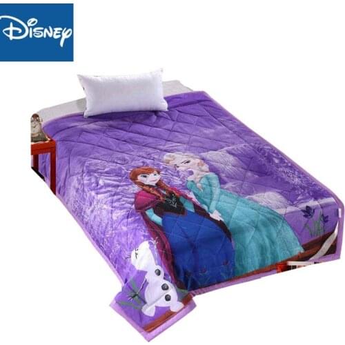 Frozen summer quilt purple thin comforter for children room decoration cartoon bed products polyester free shipping cartoon new