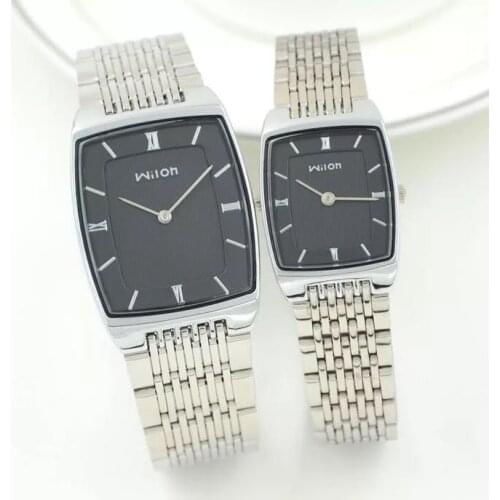 Fashion HK Brand Wilon Top Quality slim two -pin fashion casual Men watches lovers Waterproof Women Lovers Wristwatches