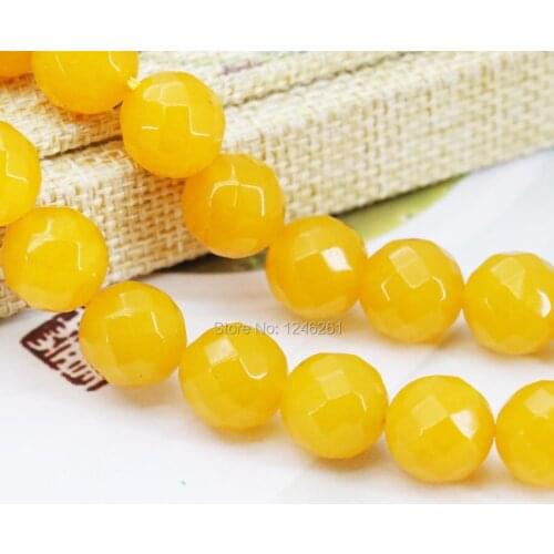 New 12mm 14mm Hot Sale Chalcedony Accessories Crafts Loose Beads Gem Stone Faceted Jewelry Making Design Women Girls Gifts