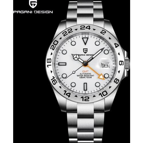 2021 Pagani Design New GMT Watch Mens Luxury Automatic Mechanical Watch Sapphirel Waterproof Luxury Business Watch Relej Hombre